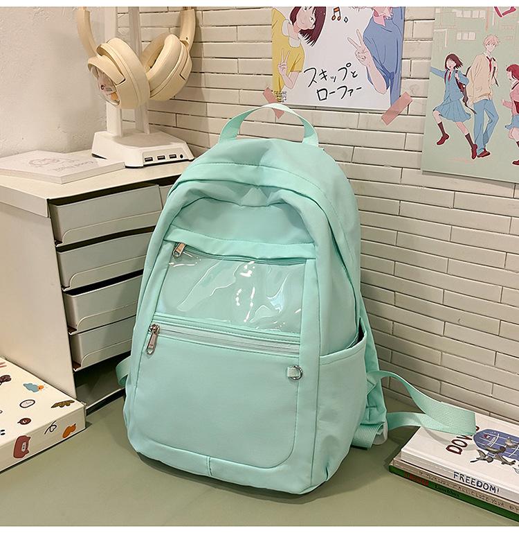 School Bag Summer Korean Ins Sweet Girl Transparent Pain High Value Junior High School