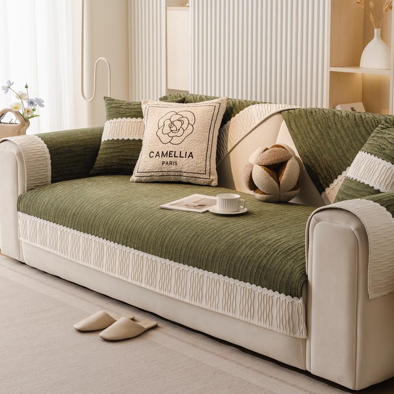 

Chenier Sofa Cushion Four-Season Universal New Fixed Non-Slip Seat Cushion Cream Wind One-Piece Cover Cover 70*70cm