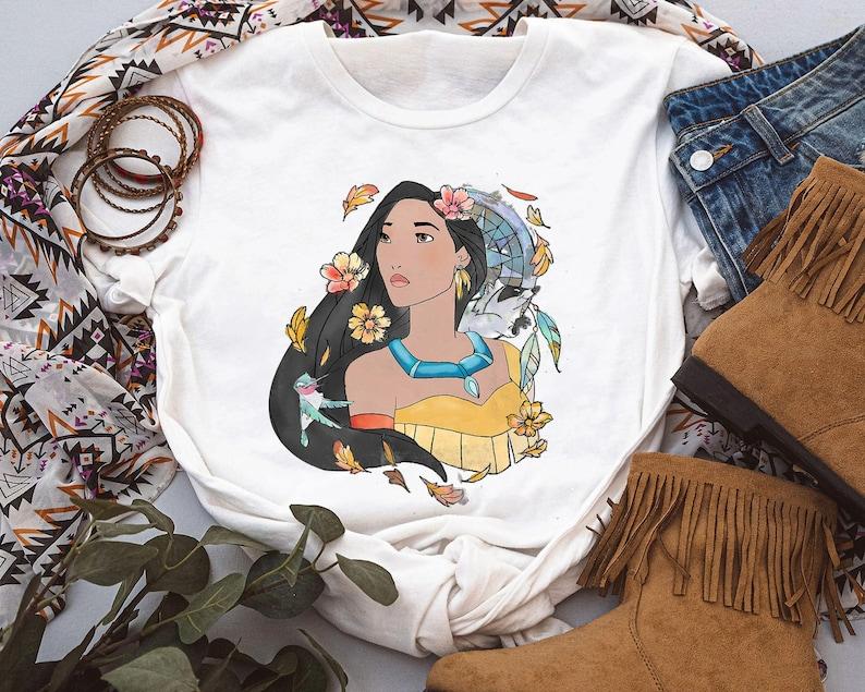 Disney Pocahontas Dreamcatcher Watercolor Graphic Unisex T-shirt Birthday Shirt Gift For Men Women Kid Hoodie Sweatshirt Toddler Shirt 160