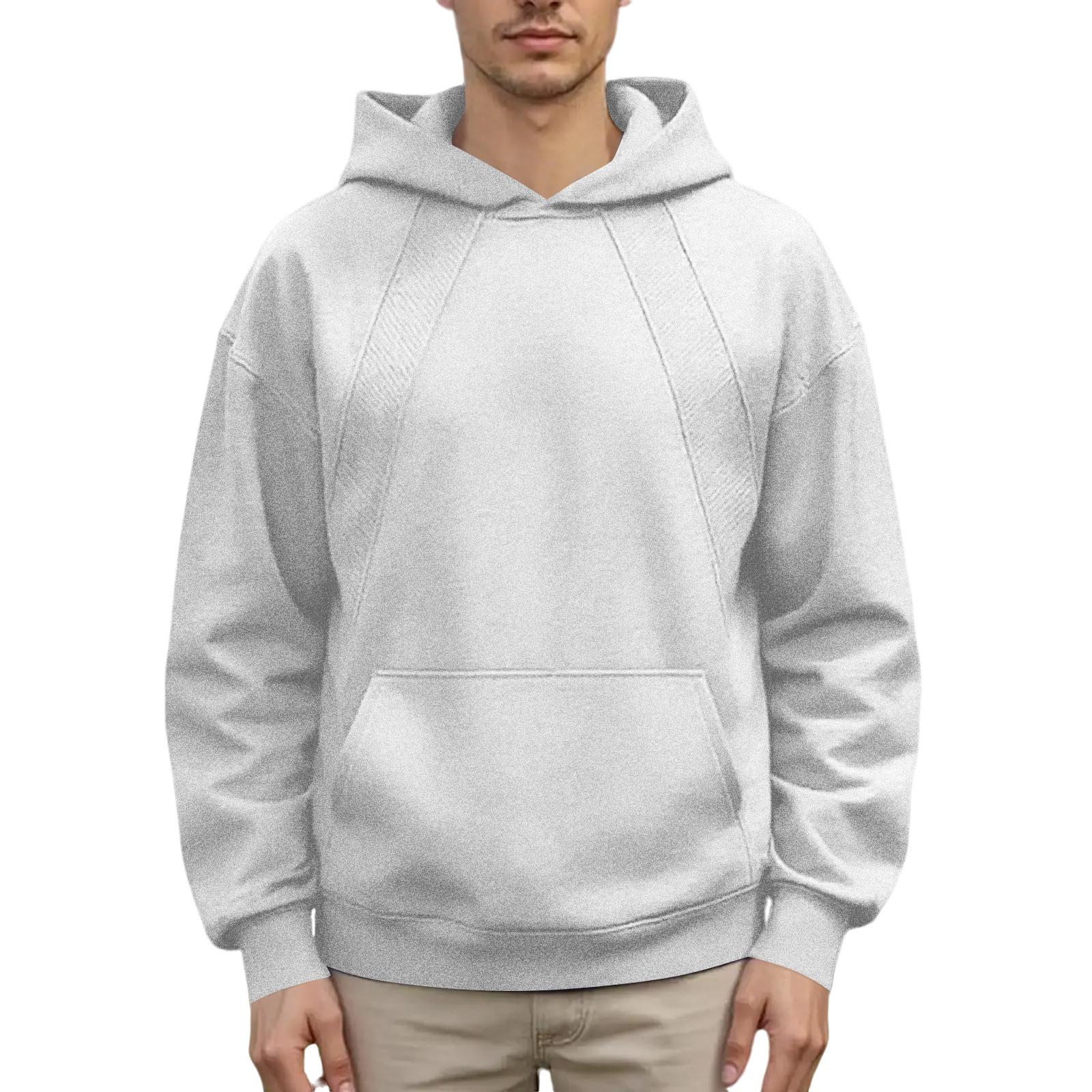 

Men s Hooded Sweatshirt, Contrasting Color Sweatshirt, Sports Casual Jacket XXL