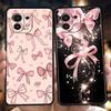 Pink Heart Bow Phone Case Cover for Xiaomi Mi 15 14 13 12 11 Ultra 14T 13T 12T 11T 10T Pro Lite 5G Shockproof Soft TPU Capas Bag
