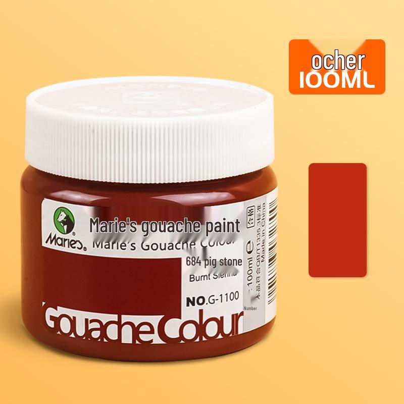 Mali 24-Color Children's Gouache Paint Set, 100ml Washable Art Supplies for Students