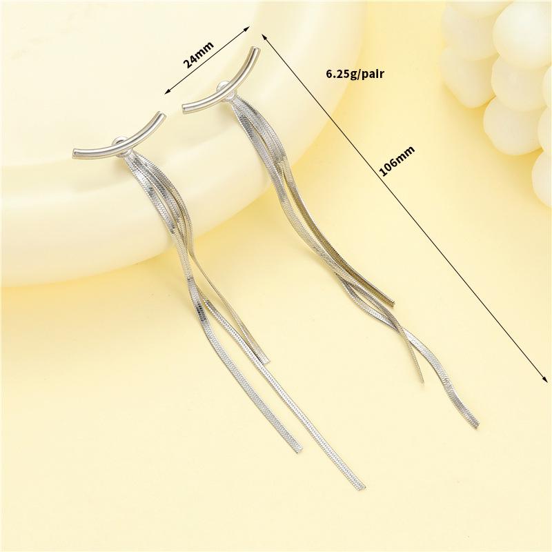 

Goddess Long Tassel Earrings: S925 Silver Needle, Elegant Cold Style, Influencer-Approved Studs