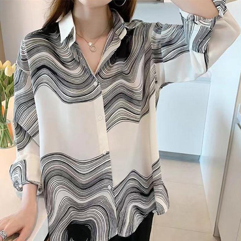 Autumn 2024 Korean-Style Loose-Fit Slimming Casual Women's Fashion Shirt