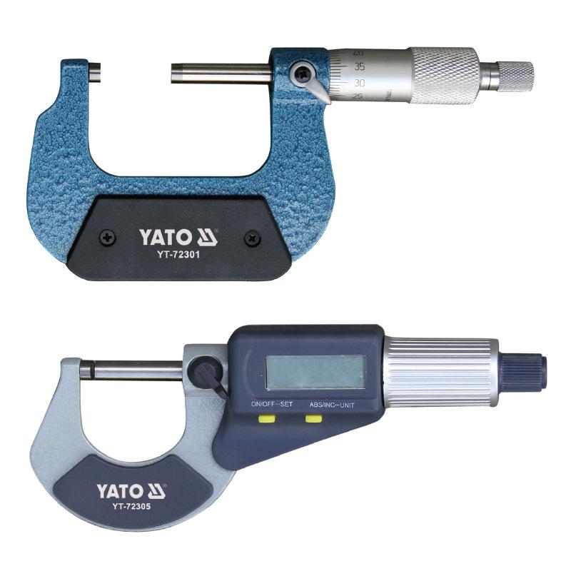 Vysoce přesný vnější mikrometrický spirálový hloubkoměr YATO