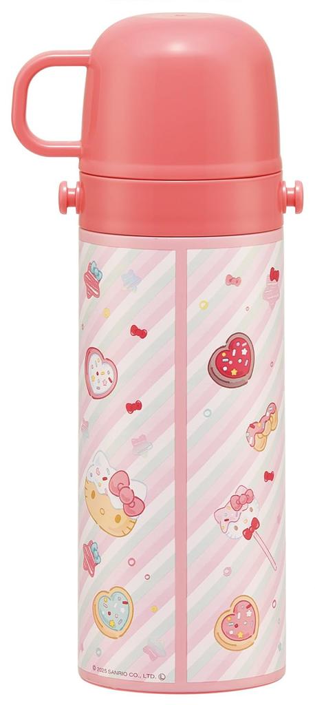 Skater Water 470ml or 430ml Sanrio Hello Kitty Fancy Snacks Stainless Sports Children's Bottle, 2-Way, (Direct Drinking) (Cup Drinking), Design, &