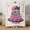 1pc Cake Kuromi Blanket, Soft Throw for Home Decor, Gift Idea, Living Room, Travel, Camping, Car Blankets, Beach, Office Naps, Suitable for All Season