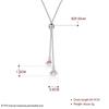 Rockyu brand jewelry - Popular necklace for women, sterling silver (925), pendant, tassel, crystal, Asian ethnic style.