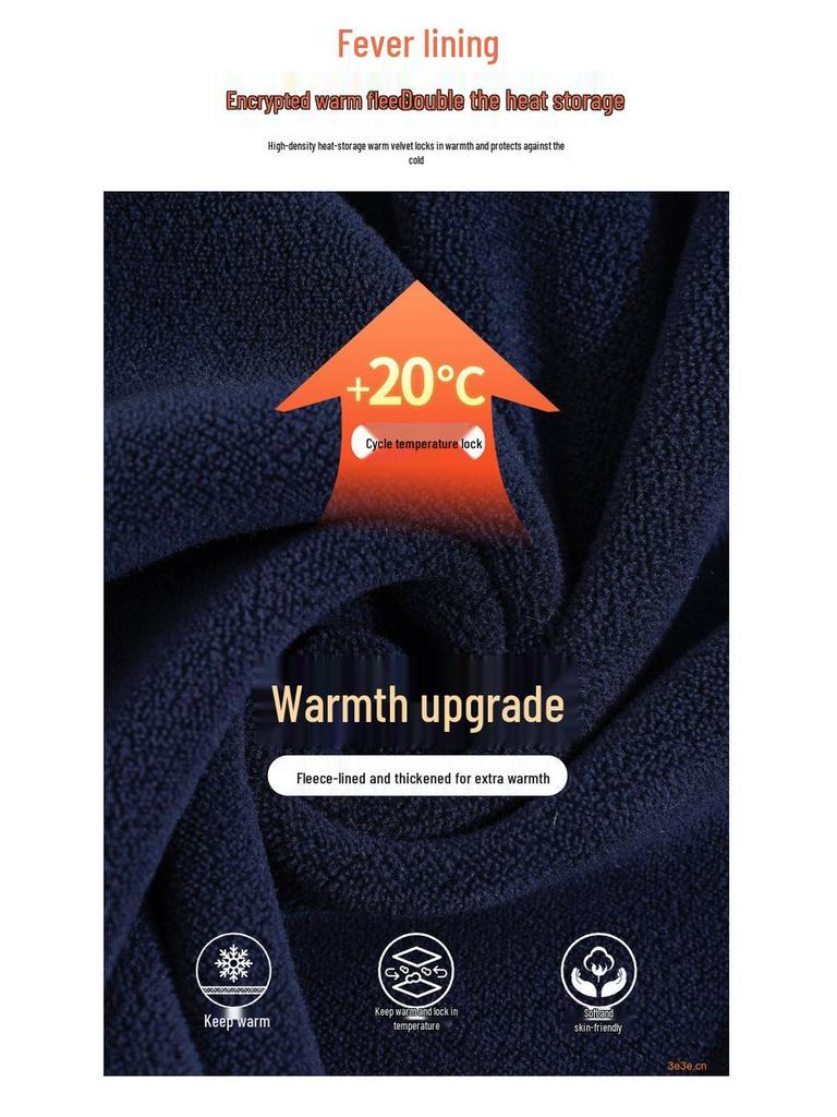 Boys' Preppy Style Denim Two-Piece: Warm Fleece-Lined Coat & Pants - 2025 Autumn/Winter Collection