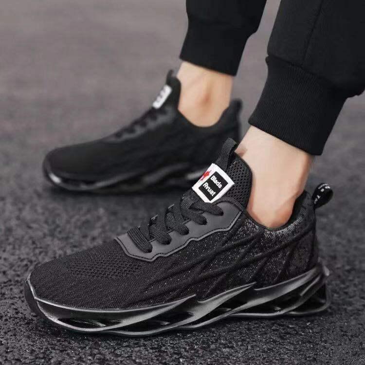 2025 Summer Korean Odor-Resistant Flyknit Men's Shock-Absorbing Breathable Sports Shoes