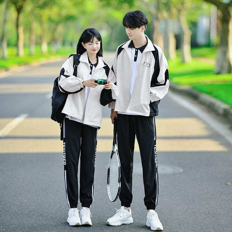 Academy Style Junior High 3-Piece Set: Campus Windbreaker, Autumn Sports Meet Jacket & School Uniform