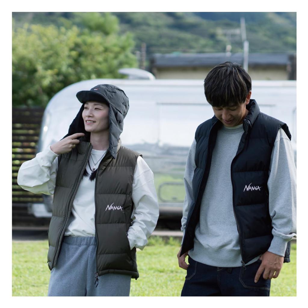 NANGA AURORATEX DOWN VEST Custom-Made (L, BLACK)