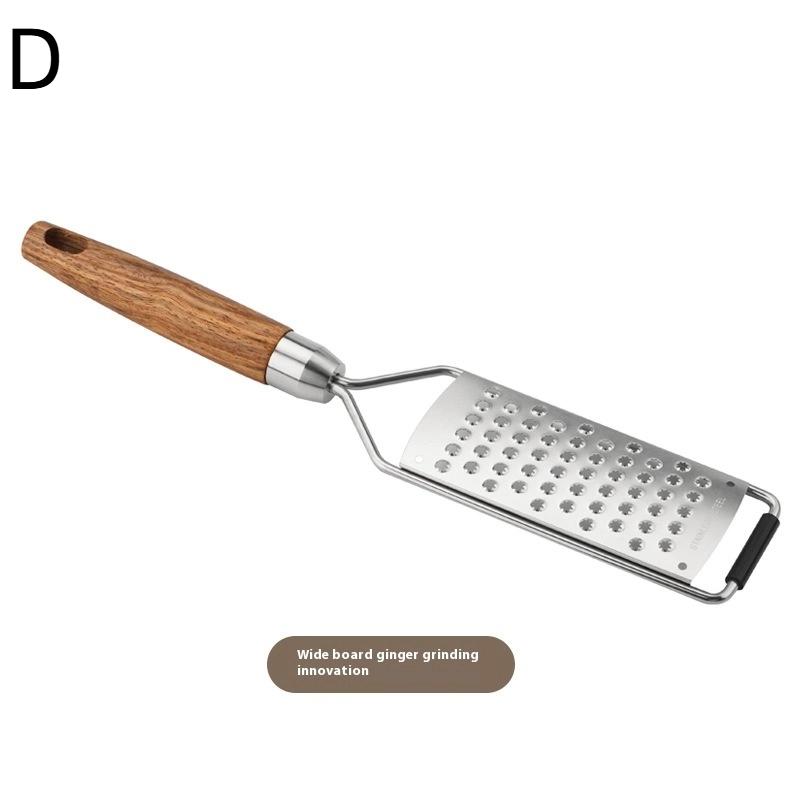 Cheese Grater With Natural Wood Handle Stainless Steel Zester Grater Kitchen Citrus Zester Tool For Ginger