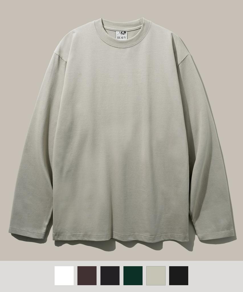FP142 Mtor Heavy Silket Layered Long Sleeve T-Shirt Beige Sjlt1489