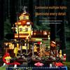 Seaside Boathouse Reconnaissance Nautical Fishing House Building Blocks, Compatible with Lego, Educational Toy & Gift