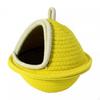 Avian Shelter House, Winter Warm Plush Hanging Hut for Parakeet, Parrot Yellow