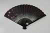 Kyoto fan handmade by Kyoto black fan bag paper box included [Hasegawa] "Kikyou" double-sided pattern, craftsmen, fan, embroidered, included,