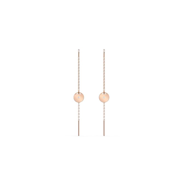 Swarovski Ginger Shimmer Rhodium Plated Earrings Women earrings Rose-Gold 5548068 Box (Random Color),Rose Gold