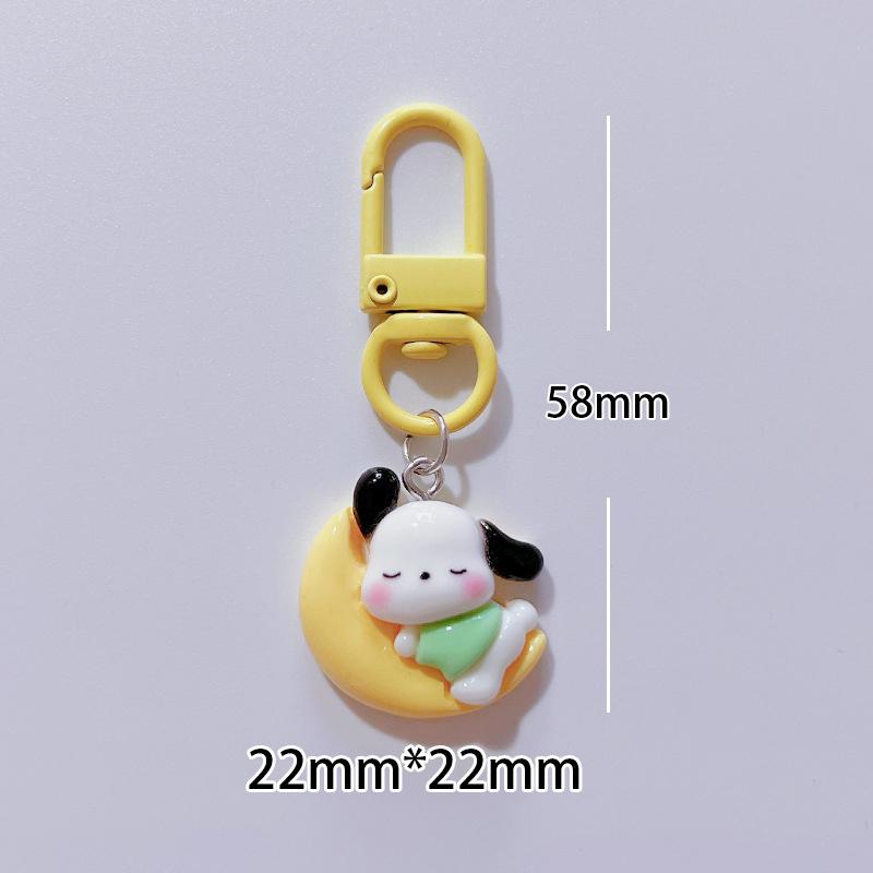 Kawaii Lovely Pochacco Keyring Cartoon Puppy Keychain For Cute Girl School Bag Pendant Backpack Hanging Ornaments Gifts