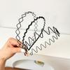 Spring Shape Thin Metal Hair Hoop Double Layer Men Hair Bands Elegnat Wave Shape Headband  Daily