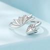 Silver adjustable dragon ring, silver 925