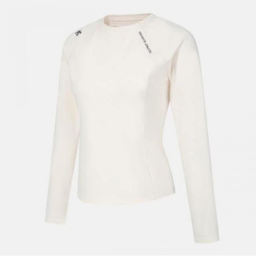 

DeScenTe Long Sleeve Tee Cqk Sq122pTl12 Crm Women S Slim FiT Long Sleeve T ShirT Cream 85