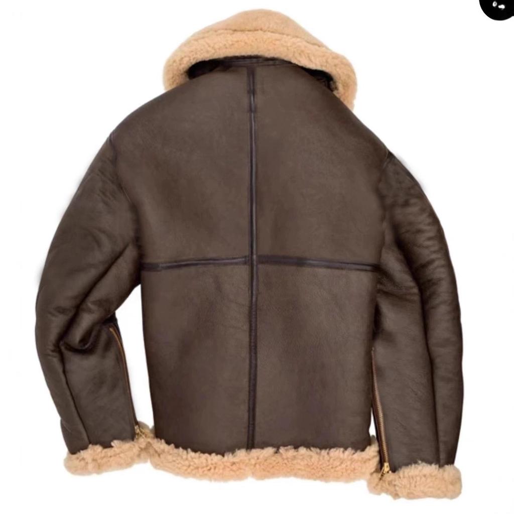 Spot autumn and winter zipper belt cross casual flight jacket leather jacket