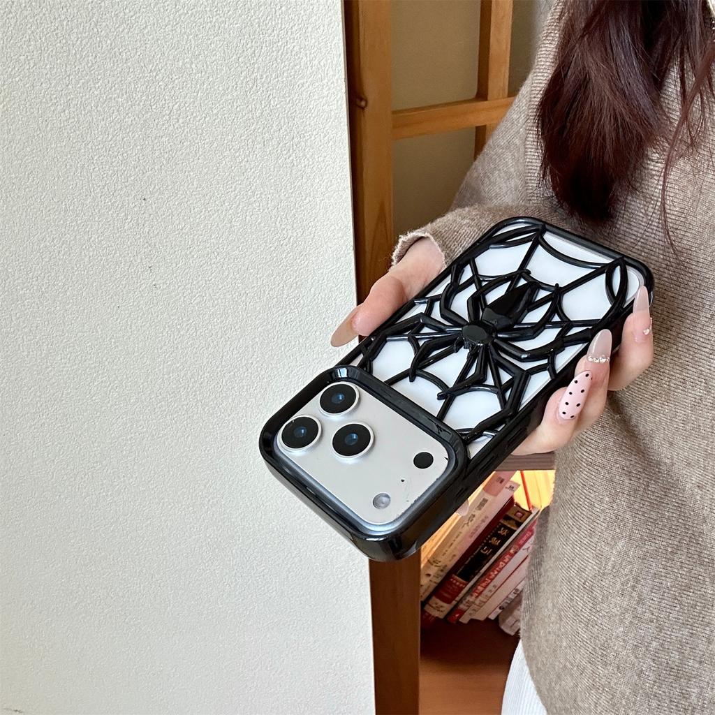 3D Spider Phone Case for iPhone 11 12 13 14 15 16 17 Pro Max Plus Cool Protective Cover Trendy Spider Design Cute Funny