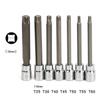 A84E-7Pcs/Set 3/8 Inch Socket Tool Set Drive Extra Long Torx Star Bit Sockets Set T25 T30 T40 T45 T50 T55 T60 Hand Tools
