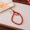 Natural Agate Cinnabar Pony Hand-Woven Bracelet Fashion Women Daily Jewelry Lucky Gift