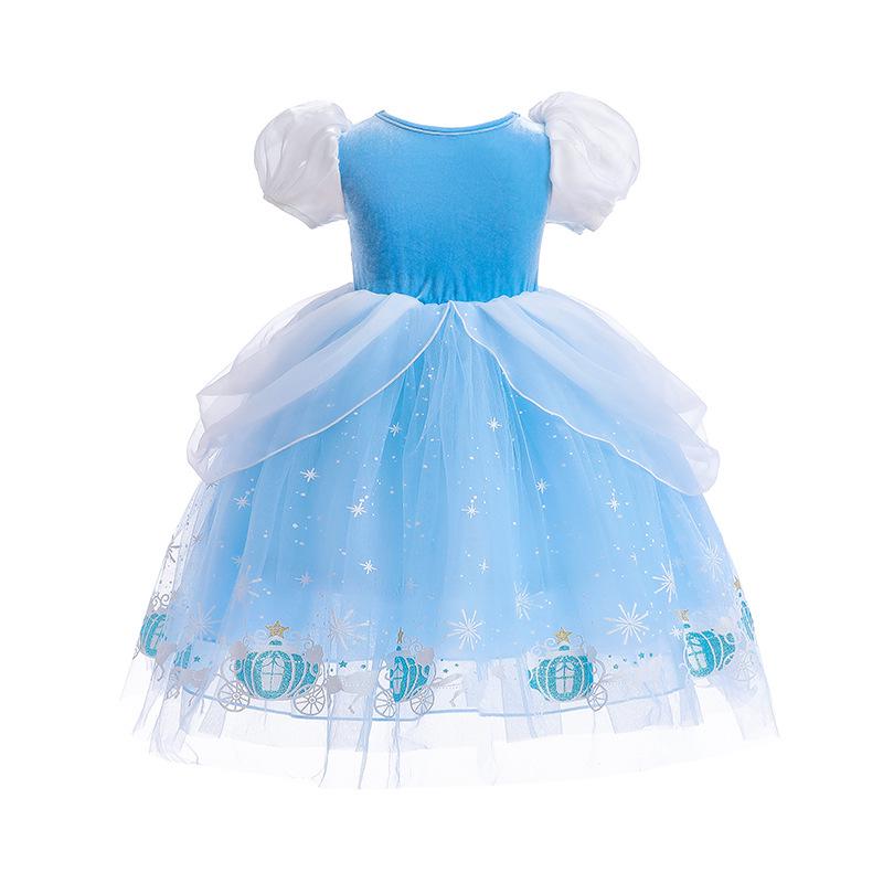 Frozen Princess Elsa & Cinderella Girls' Performance Costume Dress for Children's Day or Birthday