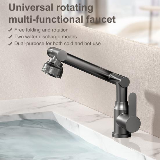 360-Degree Rotating Faucet Extender Leakproof Universal Fit Easy to Install Swivel Kitchen Faucet Aerator Sink Attachment