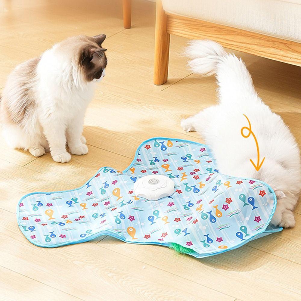 Squeaky Sound Interactive Hide and Seek Cat Toy Relieve Boredom Bite Resistance Hide and Seek Toy Starfish Moving Mechanism