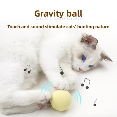 Balle Chirpante Gravitationnelle Jouet pour Chat Simulation Son Animal Balle avec Menthe
