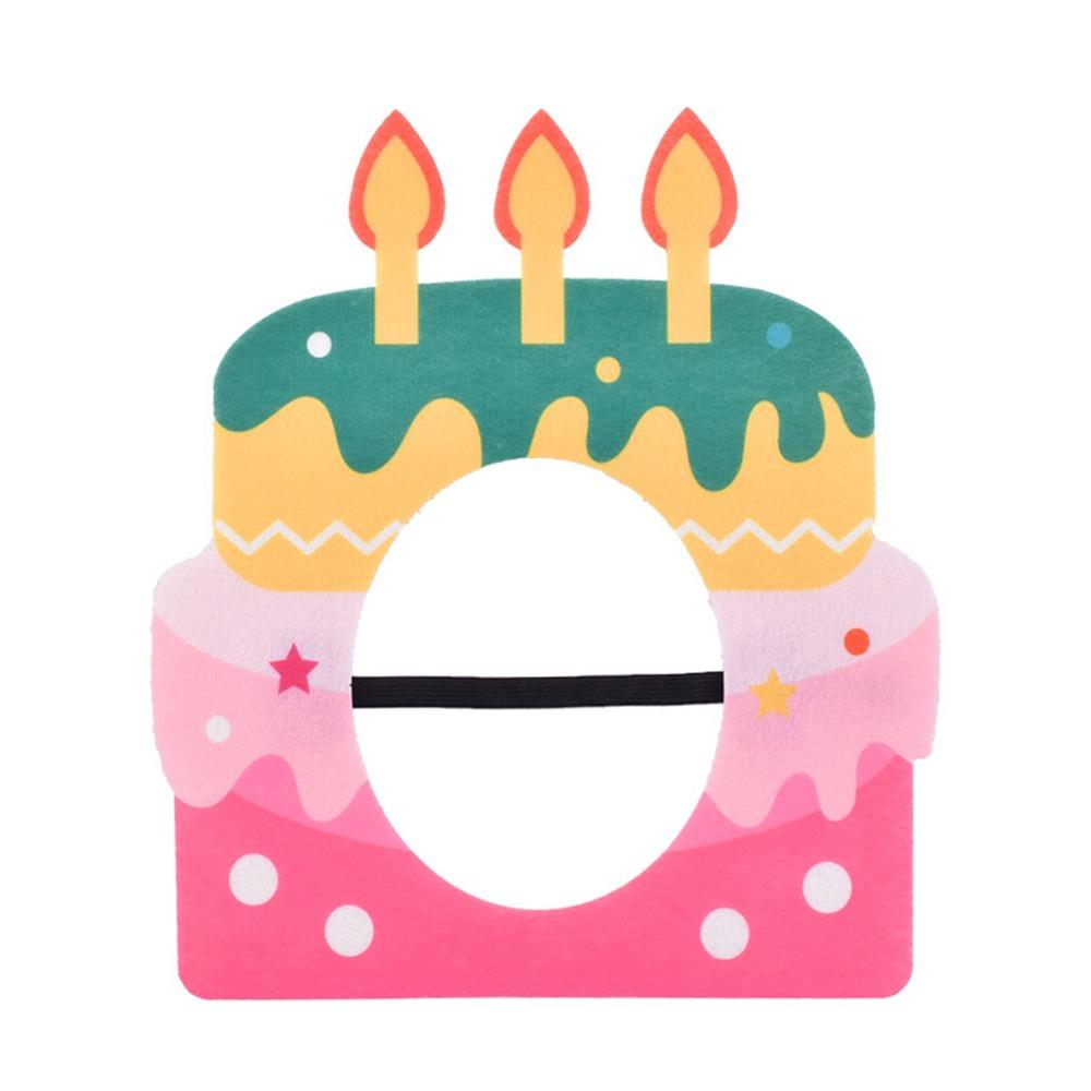 Multicolor Party Photo Props Felt Headgear Hat Funny Cake Hat Party Cap  Gift