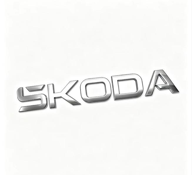 Neues SKODA Modell Kofferraum Logo Aufkleber - Englischer Buchstaben Emblem