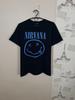 Nirvana T Shirt Blue Smile Rock Band Grunge Sz M Black