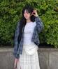 Nontai Check Hoody Shirts (Blue)