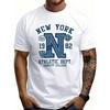 Camiseta Casual para Hombre Estilo Universitario Nuevo Departamento Atlético de Nueva York Diseño Varsity College para Ropa Casual y Salidas Informales