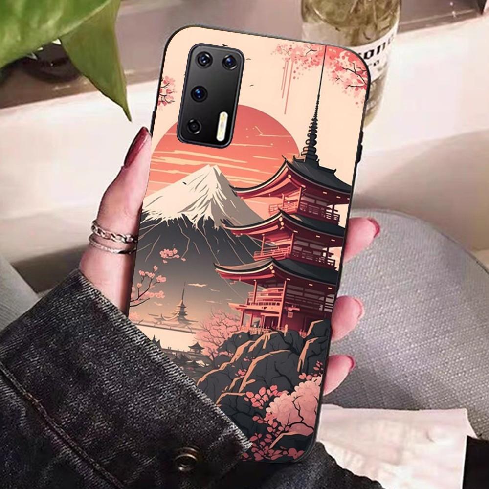 

Japanese Landscape Phone Case For Huawei P 8 9 10 20 30 40 50 Pro Lite Psmart Honor 10 Lite 70 Mate 20lite Huawei Mate 20 Lite