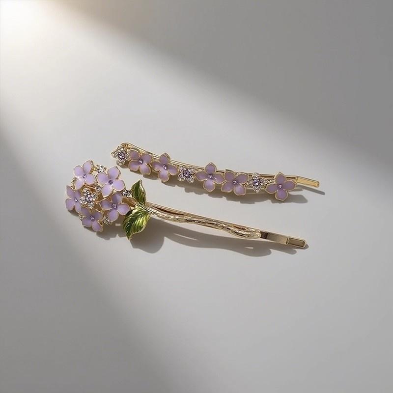 Exquisite Wisteria Flower Bangs Broken Hairclip High-end and Versatile Side Clip Exquisite Straight Clip Headband Hair Accessory