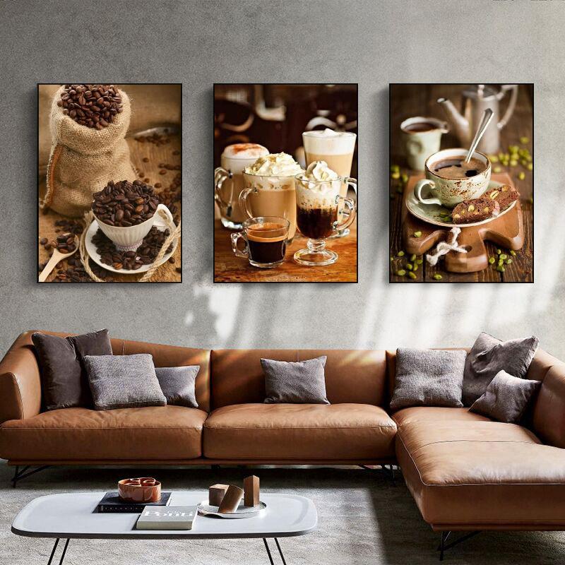 Nordic Cafe Retro Coffee Cups Cafe Home Canvas Painting Posters and Prints Wall Art Picture For Decor Restaurant Kitchen Cuadros