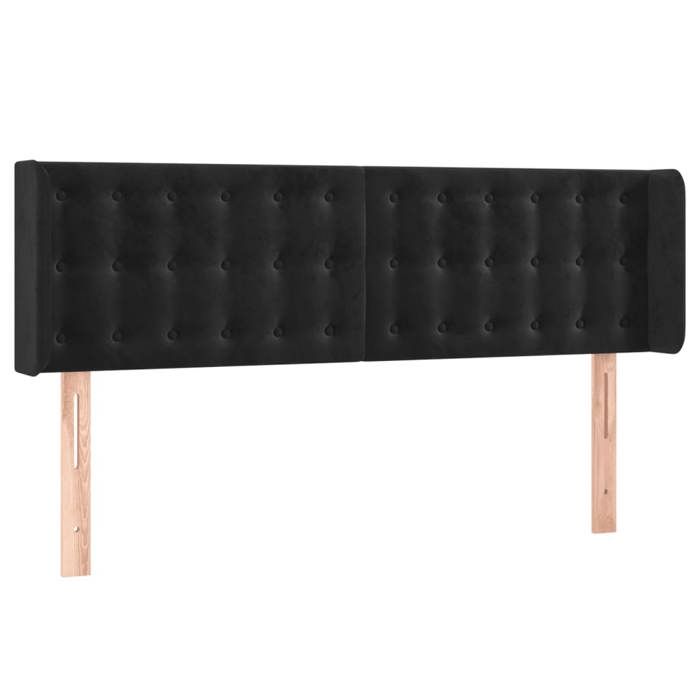 VidaXL Tête de Lit à LED Meuble de Chambre à Coucher Accessoire de Lit Double Tête de Cadre de Lit Intérieur Noir 3123720