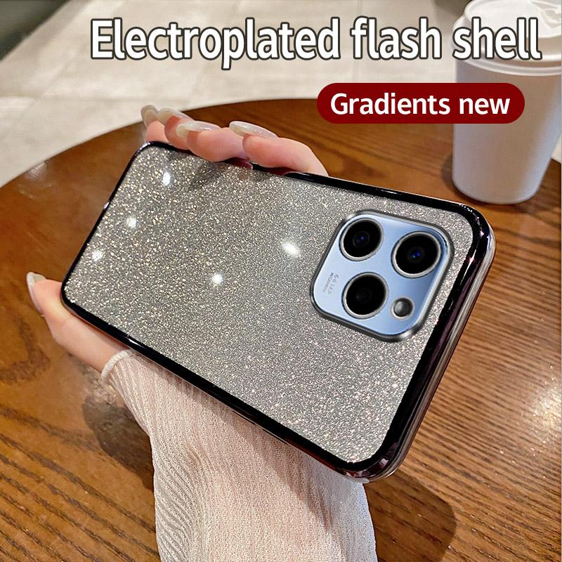 For Honor 60 SE Case Honor GIA-AN00 Phone Case Shiny Glitter Plating Silicone Camera Lens Soft Back Cover