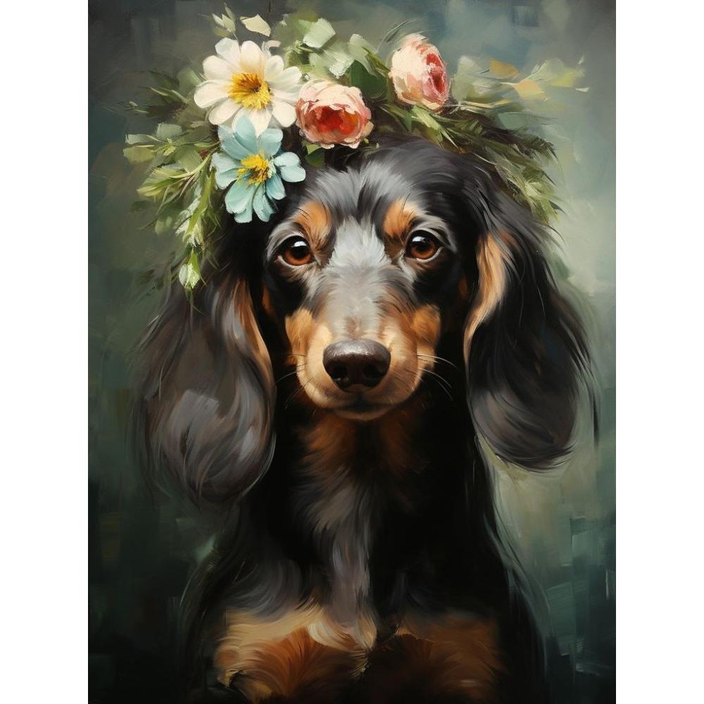 Dachshund 5D Diamond Painting Kits Cozy Cute Pet Dog Art Mosaic Portrait DIY Diamond Embroidery Room Christmas Home Decor Craft