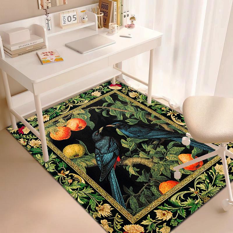 Black Cat Floral Garden Carpet Is Suitable For Living Room And Bedroom Doormats Office Balcony Decorative Carpet A11