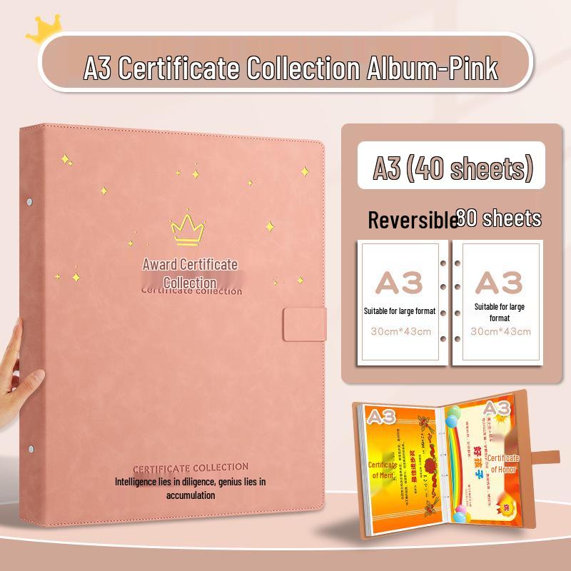 Children's Honor Certificate and Photo Album Organizer - A3/A5 for Elementary and Kindergarten Students