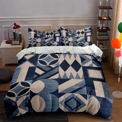 Geometric Abstract Shapes Bedding Duvet Cover Sets Duvet Covers Pillowcases Gifts (1 * Duvet Cover 2 * Pillowcases, Without Duvet Insert)