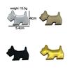 West Highland White Terrier Hond Auto Embleem, Metalen Westie Terriër Sticker, Zilver/Goud/Zwart/Brons Kleur Auto Buitenkant Decoratie