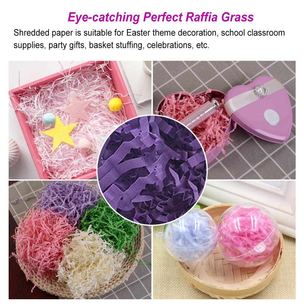 Easter Grass Recyclable Shredded Paper DIY Confetti Shockproof Filler Party Decoration Packaging Supplies for School Classroom